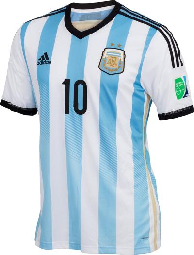 Lionel Messi’s Argentina shirt. Picture courtesy FIFA Museum