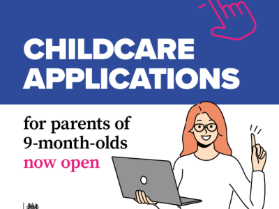 Working parents urged to sign up for funded childcare for 9 month olds