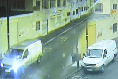 White van man caught on CCTV dumping rubbish outside charity shop