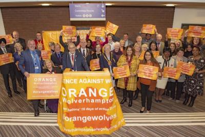 Members of the Labour Group on the City of Wolverhampton Council are supporting the Orange Wolverhampton campaign to end interpersonal violence