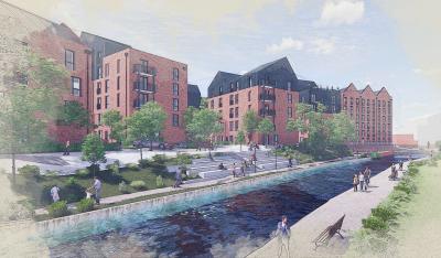 A proposal for a transformative scheme including 366 new homes and commercial space in the heart of Wolverhampton’s historic Canalside Quarter has been approved in principle today 