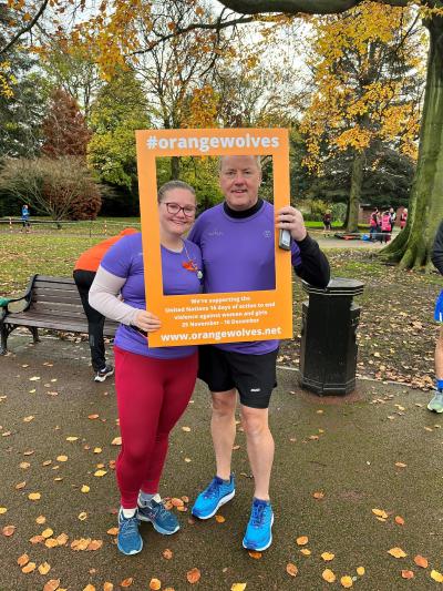 Park run attendees have been giving their backing to this year’s Orange Wolverhampton campaign