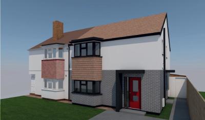 After design of the works on the non-traditional flats in D’Urberville Road, Ettingshall