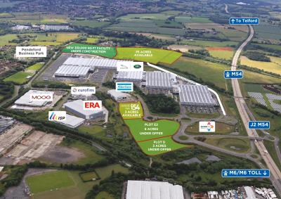 i54 aerial view illustrating the western extension investment opportunity