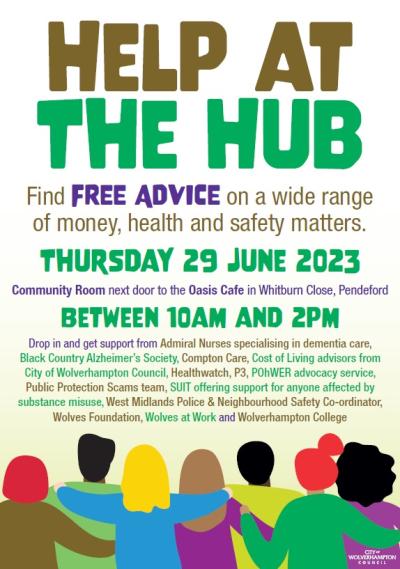 For free help and support on a range of money, health and safety matters, please join us at an open day in Pendeford this month, organised by City of Wolverhampton Council
