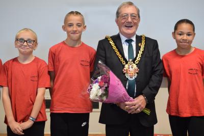Trinity C of E Primary welcomed the Mayor of Wolverhampton Councillor Dr Mike Hardacre to the academy last week to celebrate their Ofsted success and take part in a question and answer session with Year 6 pupils about his role