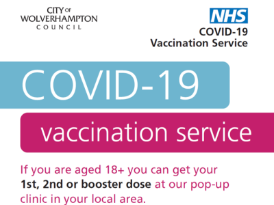 The Covid-19 vaccination pop up clinic is at Phoenix Park in Blakenhall all this week