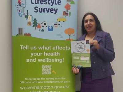 Councillor Jasbir Jaspal, the City of Wolverhampton Council's Cabinet Member for Public Health and Wellbeing, is encouraging people to complete the City Lifestyle Survey