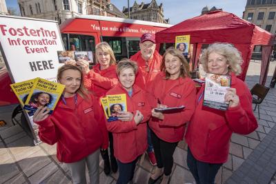 Members of the Fostering for Wolverhampton team launched Foster Care Fortnight and the new Foster Families United By scheme in Queen Square