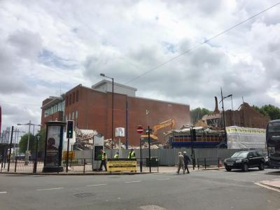 Demolition of the former Faces nightclub building progresses (July 2019)