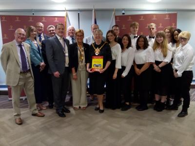 Before departing for their tour, members of the Wolverhampton Music Service’s Youth Orchestra and Youth Wind Orchestra performed for Mayor Councillor Claire Darke
