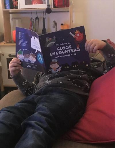 Young bookworms are enjoying this year’s exciting Flu Fighters adventure, Flu Fighters in Close Encounters of the Germed Kind