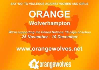 Residents, businesses, schools, faith groups, charities and other organisations are once again being encouraged to 'Orange Wolverhampton' between 25 November and 10 December as the city says ‘No’ to interpersonal violence