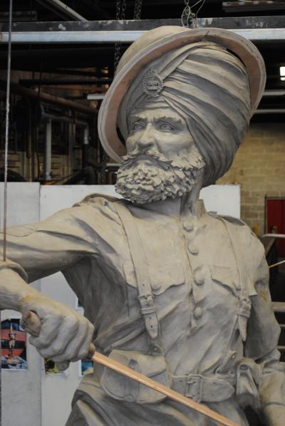 The statues commemorate the Battle of Saragarhi