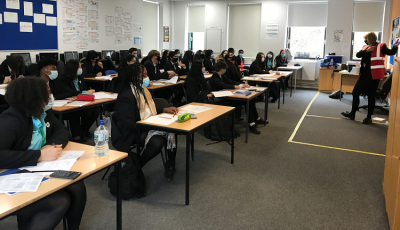 Year 11 students at St Edmund's Catholic Academy returned for their first face to face maths lesson in months this week