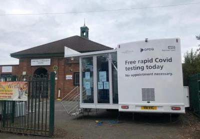 Mobile Covid-19 rapid testing at Low Hill then Wednesfield
