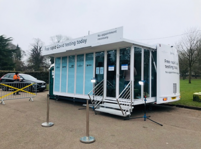 Mobile Covid-19 rapid testing unit hits the road