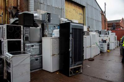 Some of the discarded fridges and freezers where there are concerns over the unsafe release of gas