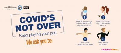 With infection rates remaining high, people who live or work in Wolverhampton are reminded to keep having a twice weekly rapid Covid-19 test to protect themselves and others around them
