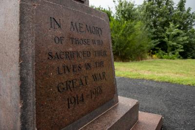 Bradley War Memorial after the restoration work