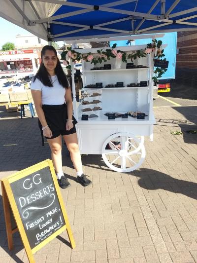 Grace Ripalo, who runs GG Desserts, won the food category at the regional final with her tempting selection of homemade brownies