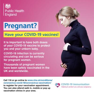 Pregnant women, those who are breastfeeding, and women planning on starting a family are all encouraged to have their Covid-19 vaccines as soon as possible, to protect themselves and their child