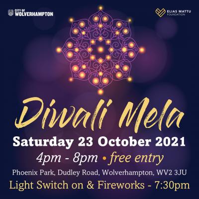 Diwali, the festival of lights, will be celebrated in Wolverhampton at a free event on Saturday 23 October