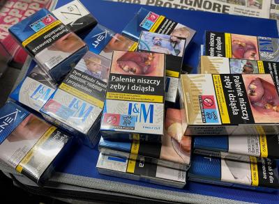 Some of the illicit cigarettes found at K S News