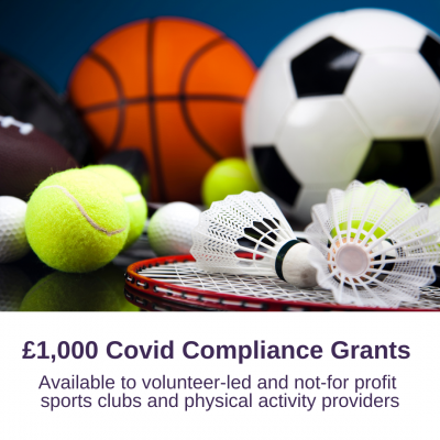 £1,000 grants for sports clubs and physical activity providers 