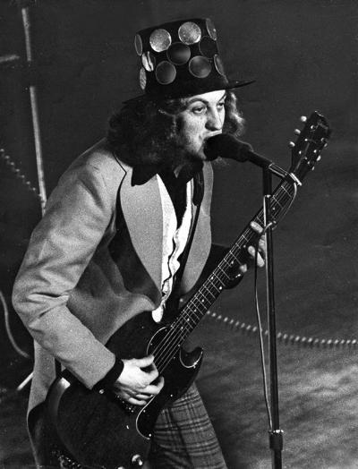 Noddy Holder of Slade performing at Wolverhampton Civic Hall, 1973, courtesy the Express and Star
