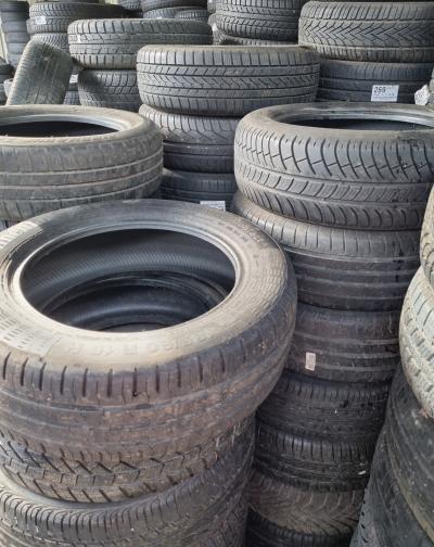 Some of the tyres inspected by officers from the council’s Trading Standards and Driver Vehicle Standards Agency