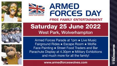 The City of Wolverhampton is gearing up for a free event for all the family to mark the national Armed Forces Day celebrations taking place later this month