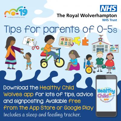 Parents and guardians can quickly access NHS health advice and practical tips for their young children thanks to the free Healthy Child Wolves app
