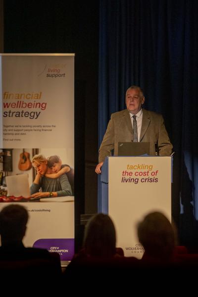 Councillor Ian Brookfield launched the city’s Financial Wellbeing Strategy 