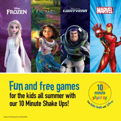 Better Health and Disney have teamed up once more to help children in Wolverhampton get active throughout the summer holidays by playing free 10 Minute Shake Up games