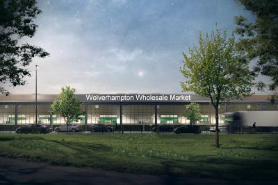 Computer generated images of the wholesale market site redevelopment at Hickman Avenue