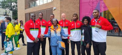 Martha with some of the athletes