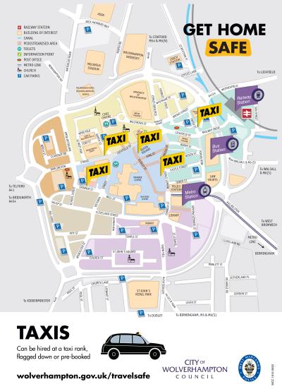City Centre taxi rank map