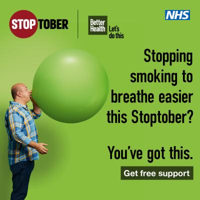 Smokers are being encouraged to stub out their cigarettes this Stoptober – and breathe a little easier