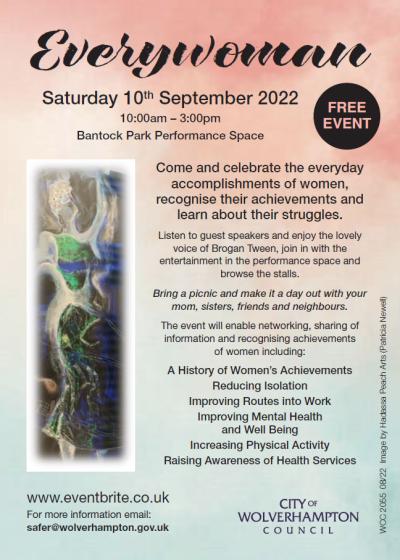 The inaugural Everywoman festival takes place at Bantock Park on Saturday 10 September 
