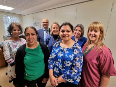 Councillor Jasbir Jaspal, Cabinet Member for Public Health and Wellbeing, meets members of the LARC (Long Acting Reversible Contraception) Team for Wolverhampton North Network  including Dr Rashi Gulati, Dr Shahid Rafiq, Clinical Director, Dr Clare Libberton, Dr Archana Nandanavanam, Nurse Lisa Cummings and Dr Jane Cox who have provided contraception services at weekends for the past 2 years,  alongside their everyday workload, due to the popularity of this Contraception Service