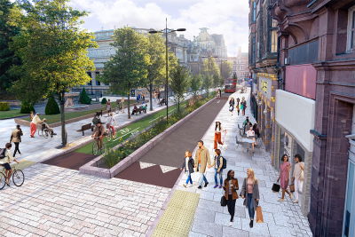 A computer generated image of what Lichfield Street could look like