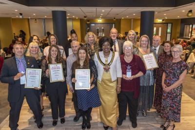 Foster carers joined the Mayor of Wolverhampton, Councillor Sandra Samuels OBE, and others at the celebration event last week