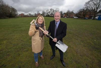 Starting work on the refurbishment of Prouds Lane Playing Fields.  Councillor Linda Leach, cabinet member for adult services and Bilston North ward councillor, and Councillor Steve Evans, cabinet member for city environment and climate change