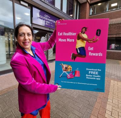 Councillor Jasbir Jaspal, the City of Wolverhampton Council's Cabinet Member for Public Health and Wellbeing, is encouraging people to sign up to Better Health: Rewards by 31 March, 2023