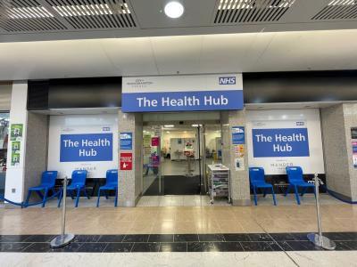 The Health Hub, which is located on the upper floor of the Mander Centre, opposite Ryman