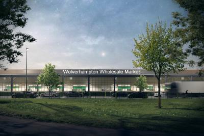 Computer generated images of how the redevelopment in Hickman Avenue could look once completed with the new wholesale market and fleet services on one site