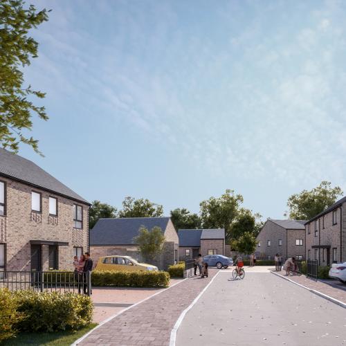 Computer generated image of what the new homes at the rear of Old Fallings Crescent could look like. Images by BM3 Architects