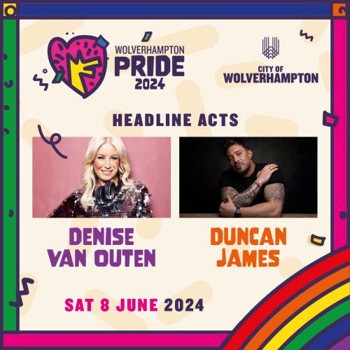 Denise Van Outen and Duncan James will take to the stage and headline Wolverhampton Pride 2024 – and people can grab tickets to see them in action now!